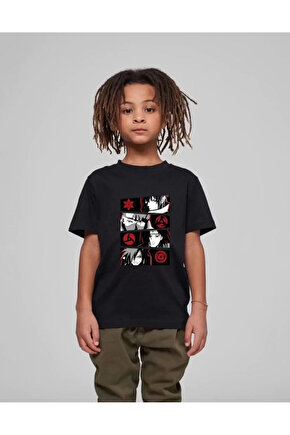 Çocuk Unisex Baskılı T-Shirt - Siyah