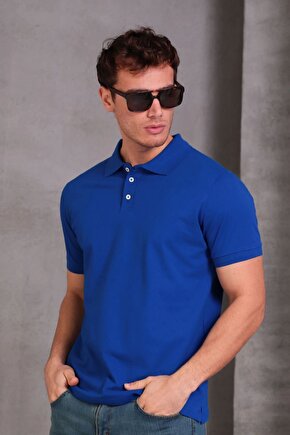 Erkek Slim Fit Pamuklu Yumuşak Doku Nefes Alan Kumaş Yakalı Tişört