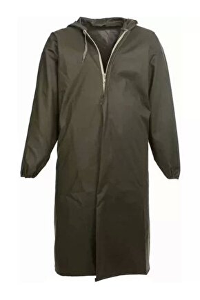 Liman, Avci, Balıkçı, Kurye Kapüşonlu Pardösü Yağmurluk - Haki