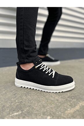 JY152 Cool Bağcıklı Süet Erkek Günlük Spor Klasik Ayakkabı SBT - Siyah