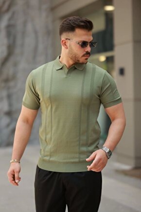 EQURİ Erkek Hemşire Yaka Kısa Kollu Tişört