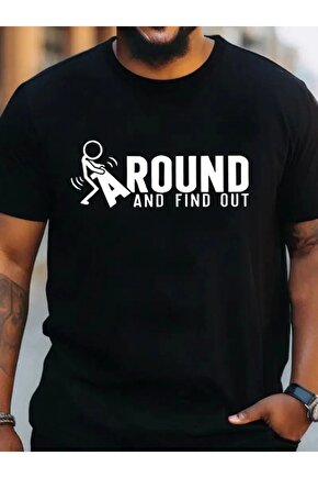 Erkek Around Baskılı Süprem T-shirt