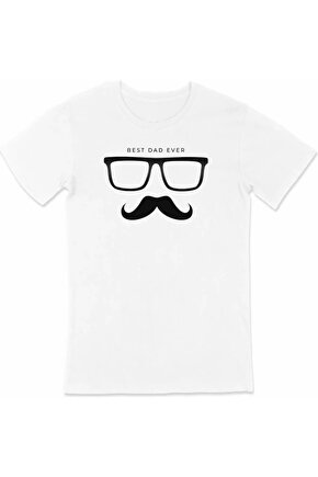 Babalar Günü Baskılı T-shirt - Beyaz
