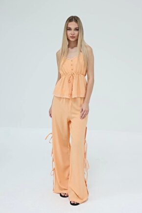 Fiyonklu Bluz Takım Kavuniçi