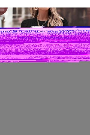 Kadın Uzun Kollu Bisiklet Yaka Balon Kol Bel Lastik Detay Triko Mini Boy Elbise