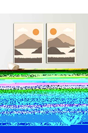 Matisse - Sanat - Soyut - Doğa - Ev - Yaşam ( 2 Li Çerçevesiz ) Poster - Afiş - Tablo NNHT599