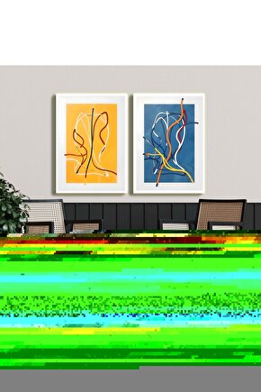 Matisse - Sanat - Soyut - Doğa - Ev - Yaşam ( 2 Li Çerçevesiz ) Poster - Afiş - Tablo NNHT557