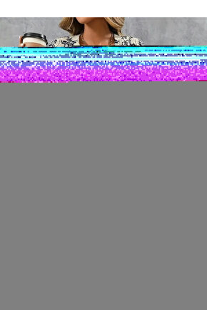 Kadın Uzun Kollu V Yakalı Fırfırlı Mini Süprem Elbise