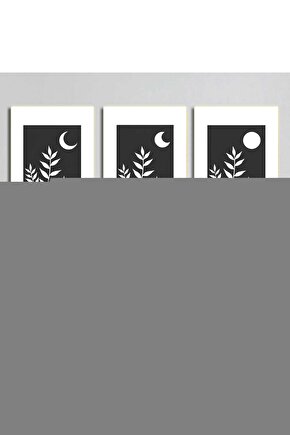 Matisse - Boho - Art Deco - Soyut - Doğa ( 3 lü Çerçevesiz ) Poster - Afiş - Tablo KR2C01077