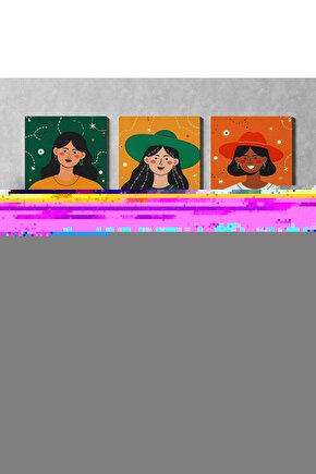 Matisse - Boho - Art Deco - Soyut - Doğa ( 3 lü Çerçevesiz ) Poster - Afiş - Tablo KR2C00035