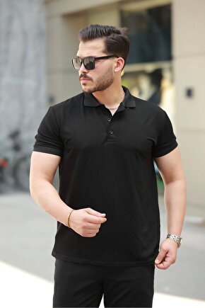 EQURİ Erkek Kısa Kollu Yakalı Viskon Iki Iplik Erkek Tişört