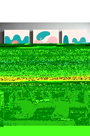 Matisse - Boho - Art Deco - Soyut - Doğa ( 3 lü Çerçevesiz ) Poster - Afiş - Tablo KR2C00312