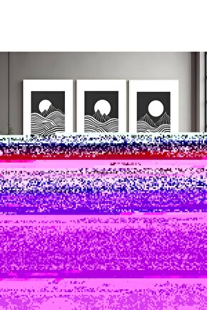 Matisse - Boho - Art Deco - Soyut - Doğa ( 3 lü Çerçevesiz ) Poster - Afiş - Tablo KR2C01170