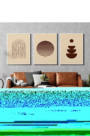 Matisse - Boho - Art Deco - Soyut - Doğa ( 3 lü Çerçevesiz ) Poster - Afiş - Tablo KR2C00862