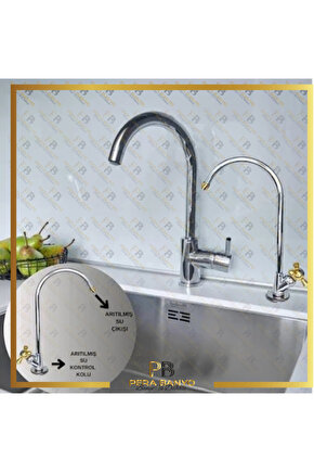 Su Arıtma Cihazları için İthal Yıldız Musluk Gold ve Crome Renkli