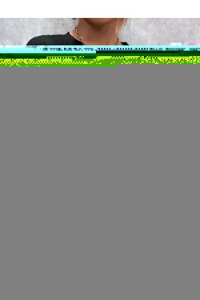 Unisex Baskılı Oversize T-Shirt - Siyah