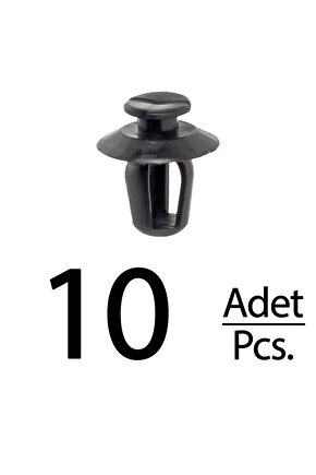 Citroen Berlingo Peugeot 206 Partner için Kapı Çıta Yan Pervaz Klips Siyah - 100 Adet