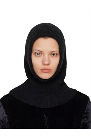 Kışlık Tam Kalıp Boğazlı Dokuma Triko Bere - Siyah