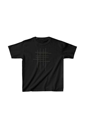Çocuk Unisex Baskılı T-Shirt - Siyah