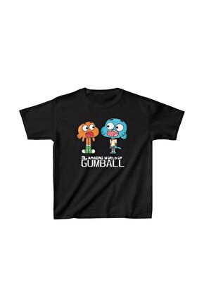 Çocuk Unisex Baskılı T-Shirt - Siyah
