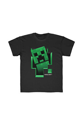 Çocuk Unisex Baskılı T-Shirt - Siyah