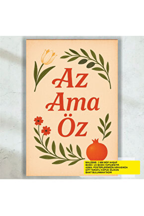 az ama öz ev mutfak dekorasyon tablo retro ahşap poster