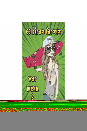 kaykay tarz kız gücü ev dekorasyon tablo mini retro ahşap poster