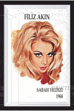 Filiz Akın Yeşilçam Çerçeve Görünümlü Retro Ahşap Poster