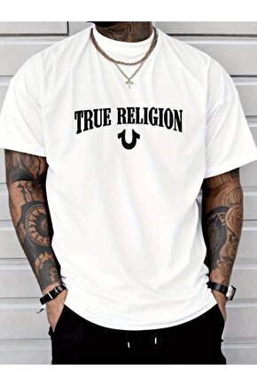 Erkek True Religion Baskılı Süprem T-shirt