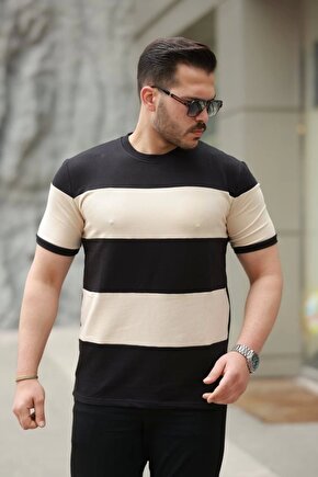 Erkek Parçalı Renk Kısa Kollu Tişört