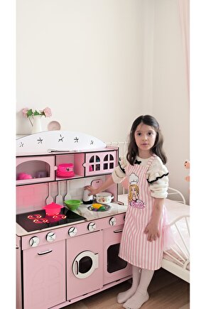 Su Akan Ankastreli Ledli Ahşap Oyuncak Mutfak - 6mm ve 3mm seçeneğiyle