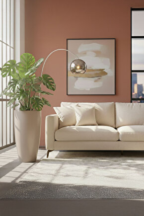 Aura Curva 70x40cm Kıvrımlı Konik Fiberglass Saksı Büyük Boy İç Dış Mekan Dış Mekan