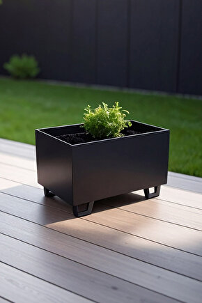 Duracube Küçük Boy Metal Saksı - 19x21x30cm Y-D-G (Kaynaklı & Hazır Kullanım)