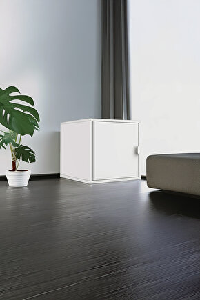 TerraGuard Tek Kapaklı Küp Metal Dolap - 35x35x35cm