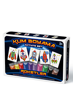 Roketler | Kum Boyama Aktivite Seti 5li Kutulu Paket