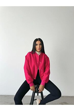BOMBER MONT CYRUS KUMAŞ - Fuşya