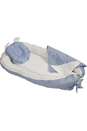 %100 Pamuklu Yıldızlı Kumaş Babynest I-babynest Anne Yanı Bebek Yatağı