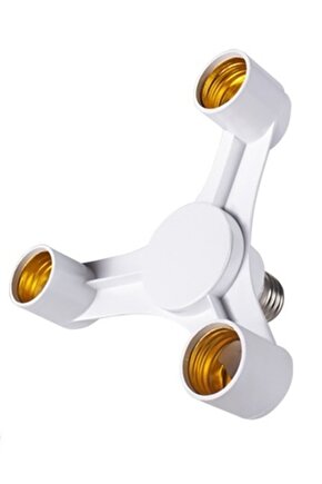 E27 3Lü Duy Çoğaltıcı - Lamba Duy Çoklayıcı - E 27 3 In 1 Ampul Duy Çoğaltma Studio Lamp