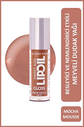 Sweet Kiss Lip Oil Gloss No:05 Dudak Parlatıcı Yağ Fındık, Gül & Jojoba Yağlı 4,7 ml