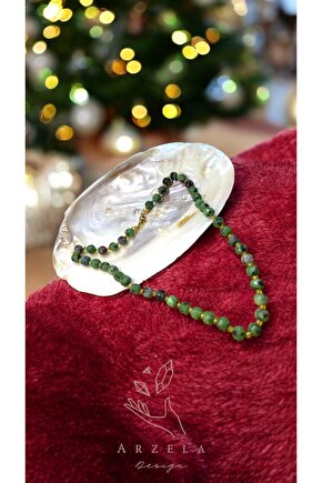 Doğal Taş YAKUTLU RUBİZOİT KRİSTAL KOLYE 8mm