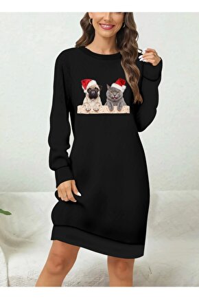 Kadın Uzun Kollu Bisiklet Yaka Desenli Viskon Iki Iplik Bluz