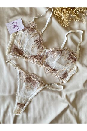 Büyük Beden C kup Brode sütyen takımı