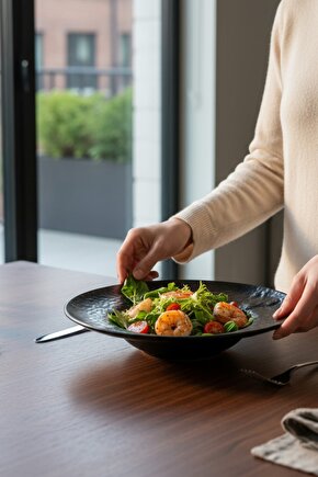 Ruw Glam 24cm Porselen Makarna Tabağı ve Salata Tabağı