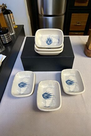 Blue Magic Dikdörtgen Çerezlik  Kayık 13 Cm 6 Adet-19864