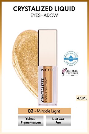 Crystalized Liquid Eyeshadow Likit Metalik Göz Farı - 02 Miracle Light