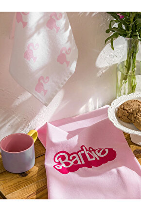 LCW HOME Pembe Barbie Baskılı Kurulama Bezi 2li 40x50 Cm