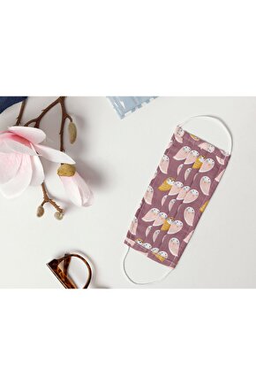 Wıse Bırd Pamuk Maske 9,5x18 Cm Mor