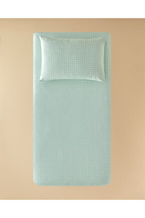 Pure Line Pamuklu Çocuk Lastikli Çarşaf Takımı Seledon