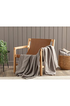 Mela Koltuk Şalı 120x170 Cm Taş Rengi