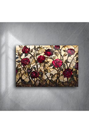 Romantik çiçek duvar sanatı